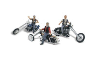 Woodland Scenics AS5554 Bad Boy Bikers HO scale, manufacturer product image