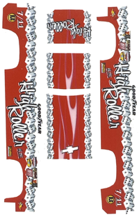 Actual five-piece High Roller artwork from the decal-only PDF. No instructions or calibration marks.