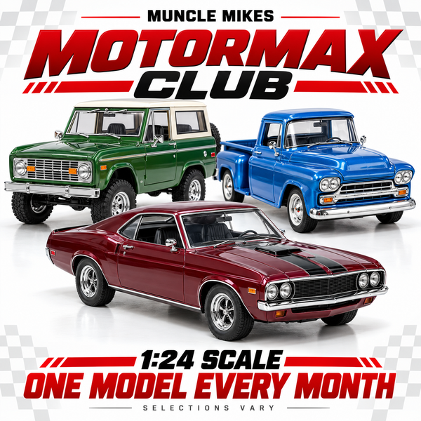 Motormax club representative artwork; selections vary