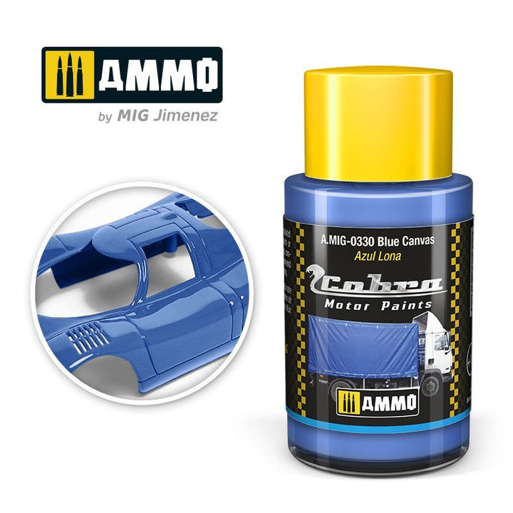 AMMO A.MIG-0330 Cobra Motor Blue Canvas 30 mL manufacturer product graphic