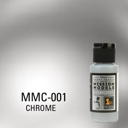 Mission Models MMC-001 Chrome 1 oz bottle and manufacturer item label