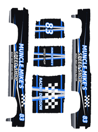 Muncle Mike's Speed Shop #83 Blue color five-piece printable decal artwork