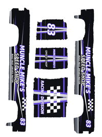 Muncle Mike's Speed Shop #83 Indigo color five-piece printable decal artwork