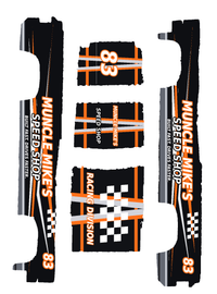 Muncle Mike's Speed Shop #83 Orange color five-piece printable decal artwork