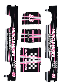 Muncle Mike's Speed Shop #83 Pink color five-piece printable decal artwork