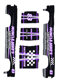 Muncle Mike's Speed Shop #83 Purple color five-piece printable decal artwork