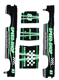 Unbranded Speed Shop #83 Green color five-piece printable decal artwork