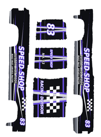 Unbranded Speed Shop #83 Indigo color five-piece printable decal artwork