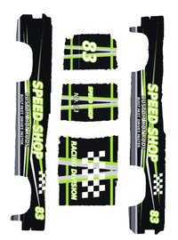 Unbranded Speed Shop #83 Lime color five-piece printable decal artwork