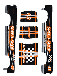 Unbranded Speed Shop #83 Orange color five-piece printable decal artwork