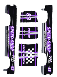 Unbranded Speed Shop #83 Purple color five-piece printable decal artwork