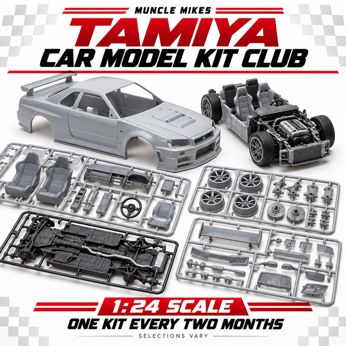 Tamiya Car Model Kit subscription club — representative selections
