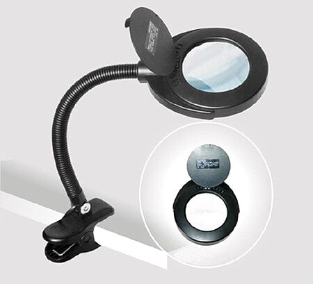 Miniatronics 10051801 mini magnifying clip lamp