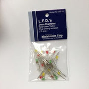 Miniatronics 12-030-18 retail pack of 18 red, green and yellow 3 mm LEDs with limiting resistors