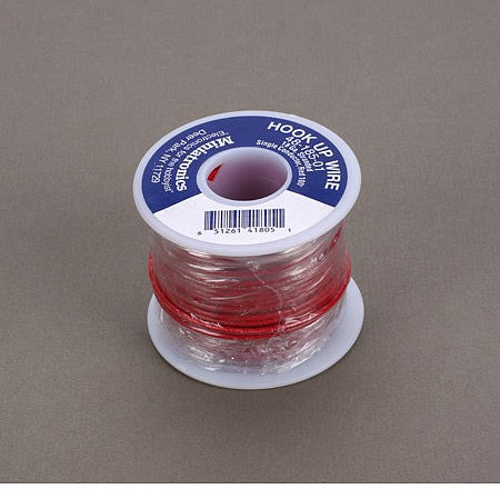 Miniatronics 48-185-01 red 18-gauge wire, 100-foot spool.