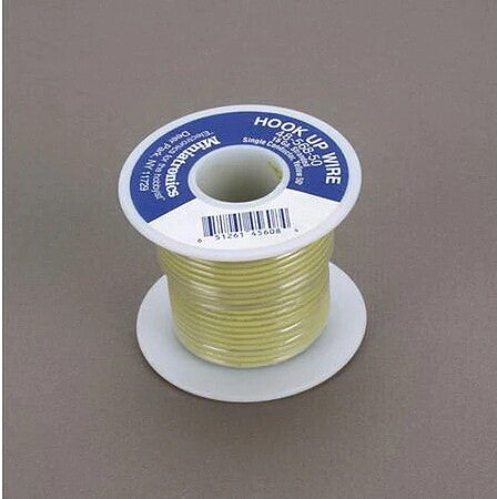 Miniatronics 48-568-50 yellow 16-gauge flexible wire, 50-foot spool.