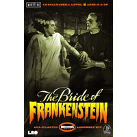 Moebius 983 The Bride of Frankenstein kit cover showing 1/8 scale, skill level 3 and ages 16 and up