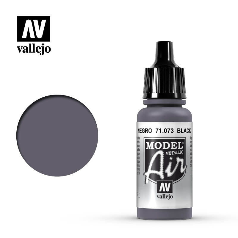 Vallejo Model Air Metallic Black Model Air 17ml Bottle — exact product reference