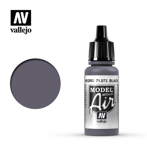 Vallejo Model Air Metallic Black Model Air 17ml Bottle — exact product reference