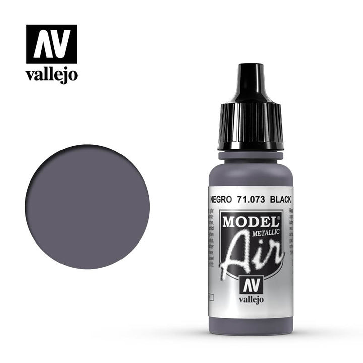 Vallejo Model Air Metallic Black Model Air 17ml Bottle — exact product reference