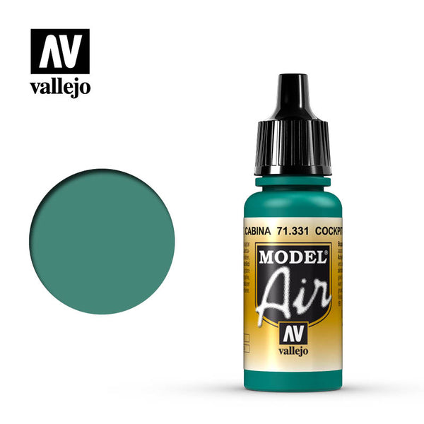 Vallejo Model Air Cockpit Emerald Green Faded Model Air 17ml Bottle — exact product reference