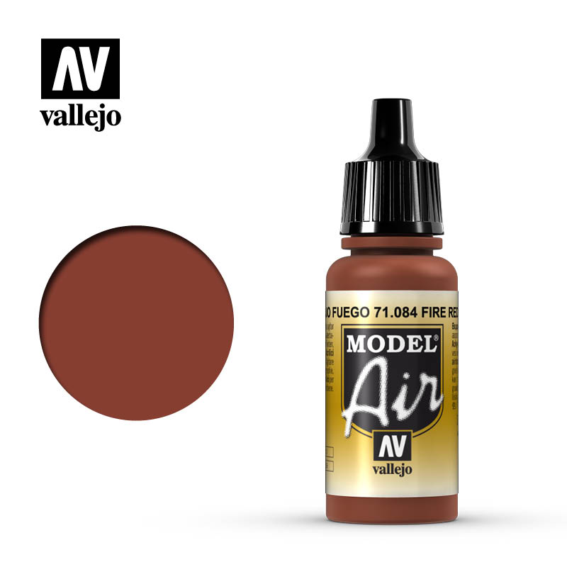 Vallejo Model Air Fire Red Model Air 17ml Bottle — exact product view