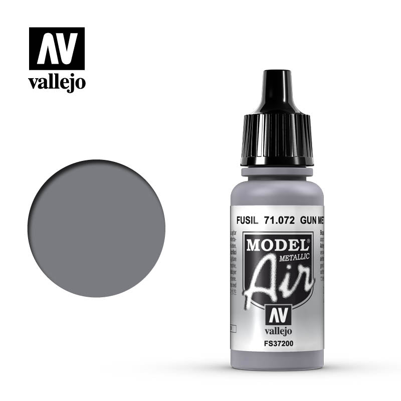 Vallejo Model Air Gun Metal Model Air 17ml Bottle — exact product reference