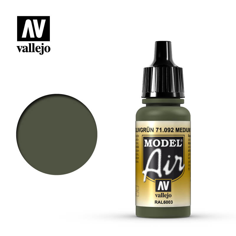 Vallejo Model Air Medium Olive Model Air 17ml Bottle — exact product reference