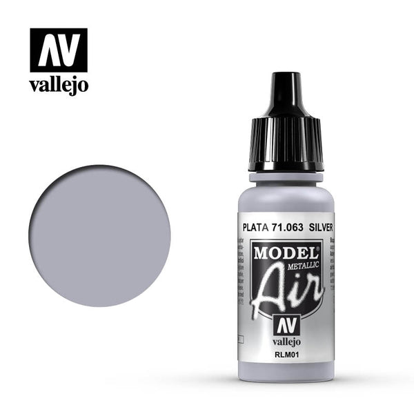 Vallejo Model Air Silver RLM01 Model Air 17ml Bottle — exact product reference