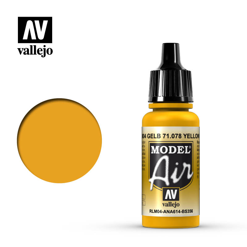 Vallejo Model Air Gold Yellow Model Air 17ml Bottle — exact product reference