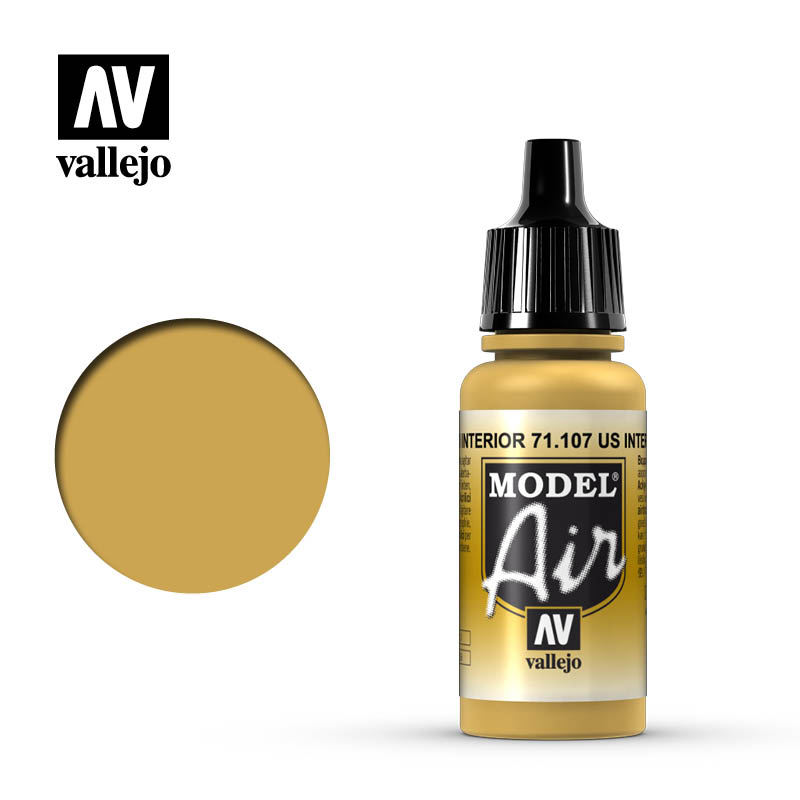 Vallejo Model Air US Interior Yellow Model Air 17ml Bottle — exact product reference