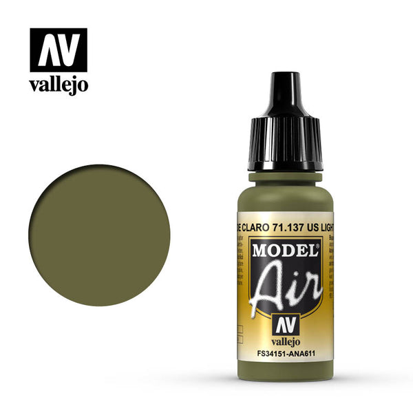 Vallejo Model Air US Light Green Model Air 17ml Bottle — exact product reference