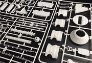 Moebius 2001-6 kit sprues with central hub, spoke and detail components