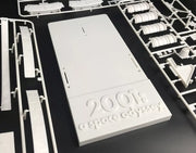 Moebius Space Station V display-base component with molded 2001 A Space Odyssey lettering