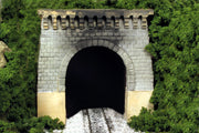 Monroe Models AIM 217 N scale granite single-track tunnel portal installed in scenery