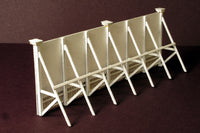 Monroe Models 2217 HO Double Billboard kit, assembled and painted example, rear support view.