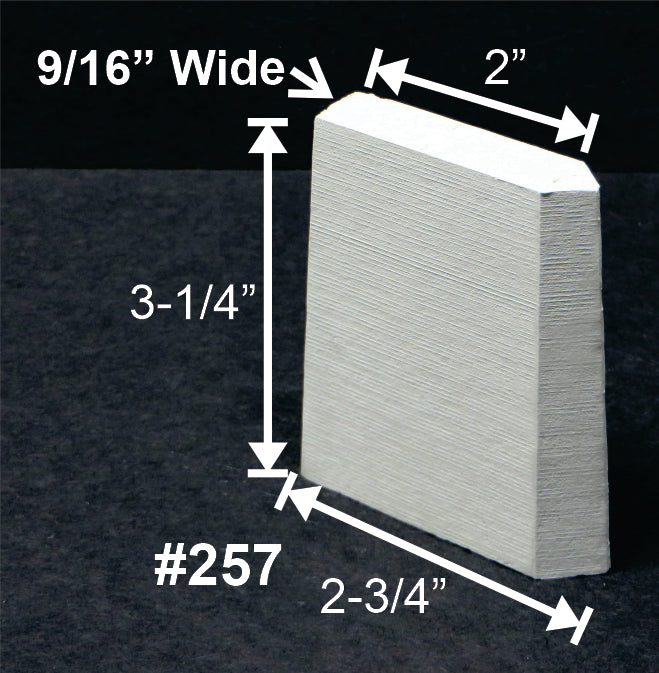 Monroe Models 257 N scale Single-Track Board-Formed Concrete Bridge Pier, unpainted casting with manufacturer dimensions.