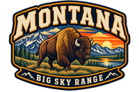 Montana heritage badge embroidery artwork