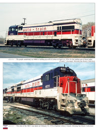 Publisher preview page 10 from Auto-Train In Color, showing locomotives 4008 and 4011