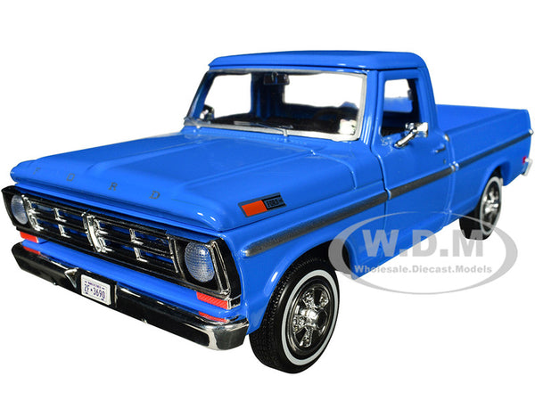 Motormax 1972 Ford F-100 pickup blue 1:24 diecast model