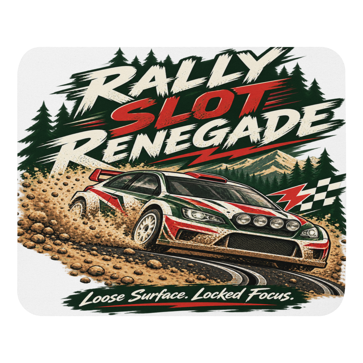 Rally Slot Renegade Mouse Pad product mockup