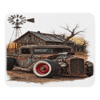 Rust and Thunder Rat Rod Pickup Mouse Pad product mockup