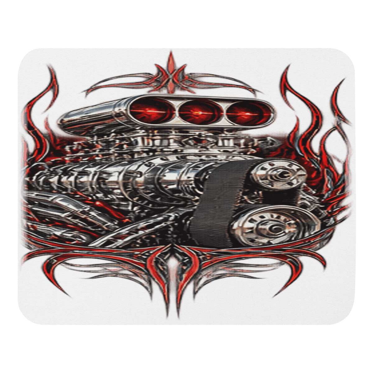 Supercharged V8 Pinstripe Mouse Pad product mockup