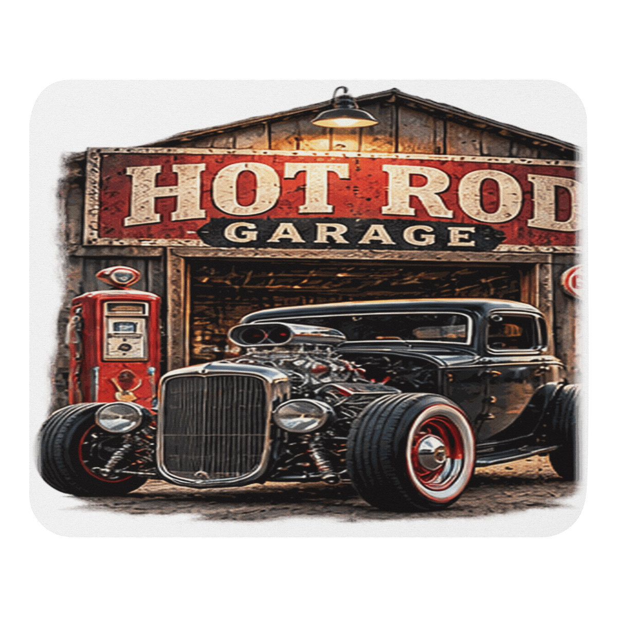 Hot Rod Garage Blown Coupe Mouse Pad product mockup
