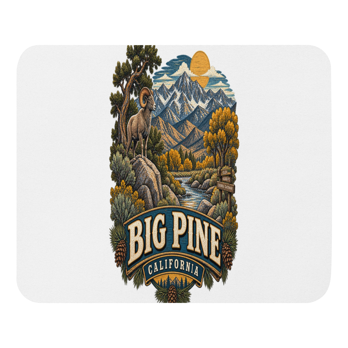 Big Pine California Mouse Pad product mockup
