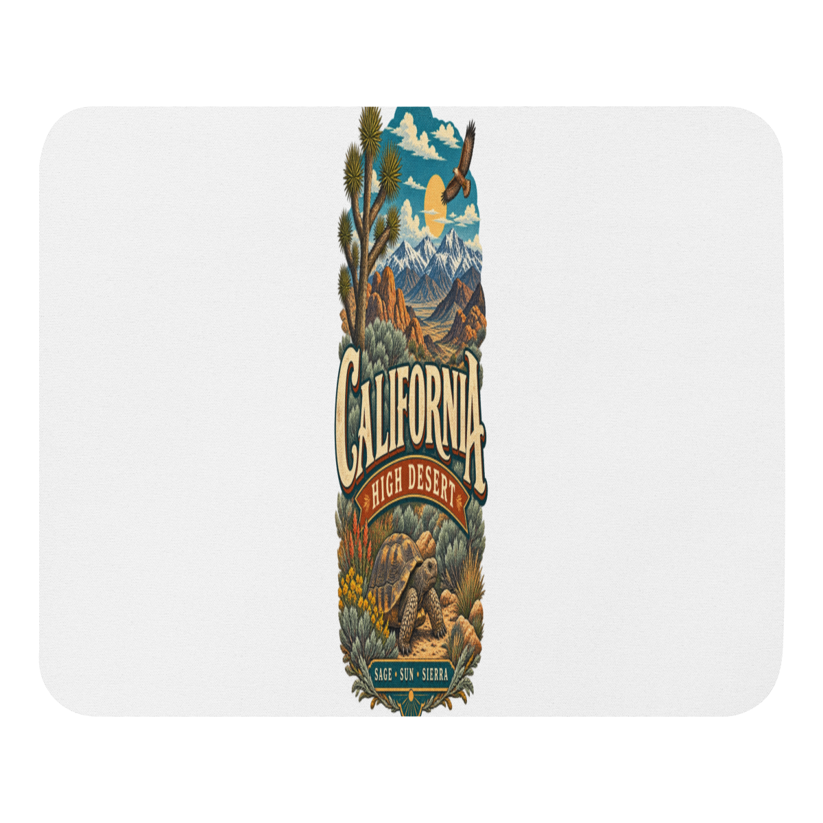 California High Desert Enamel Mouse Pad product mockup