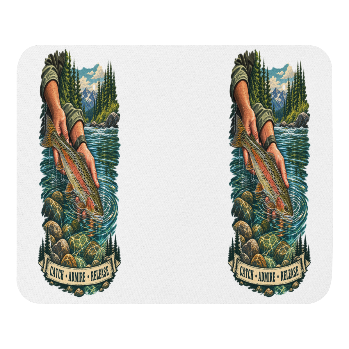 Catch Admire Release Trout Mouse Pad product mockup