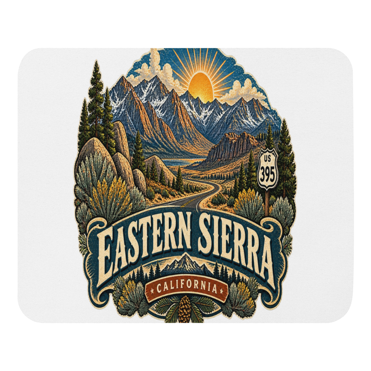 Eastern Sierra Scenic Mouse Pad product mockup