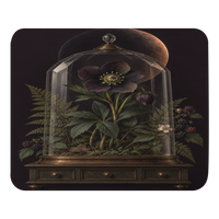 Eclipse Hellebore Gothic Botanical – Dark Academia Mouse Pad — front view