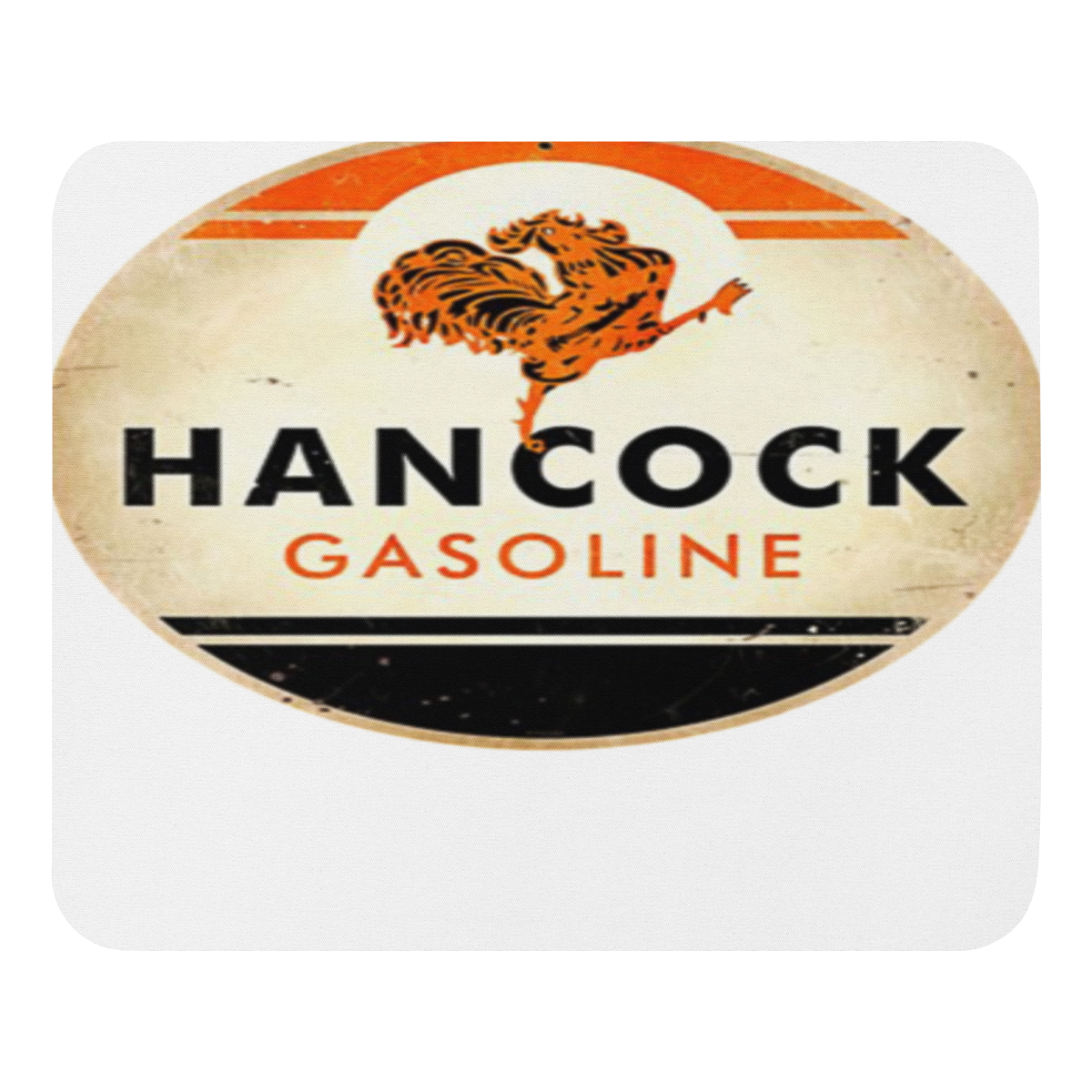 Hancock Gasoline Vintage Gas and Oil Mouse Pad — front view